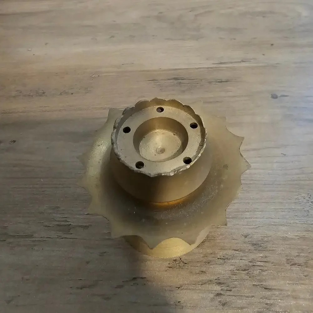 Vintage brass lotus